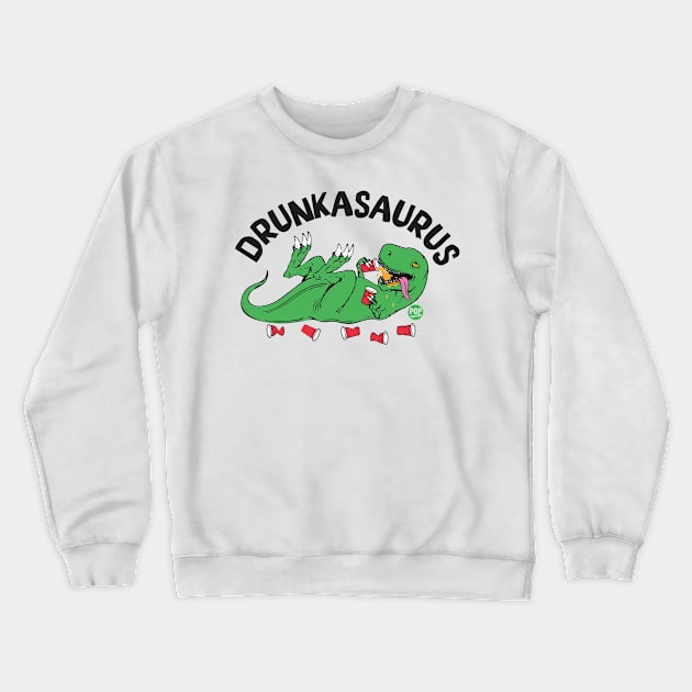 DRUNK DINO Crewneck Sweatshirt by toddgoldmanart